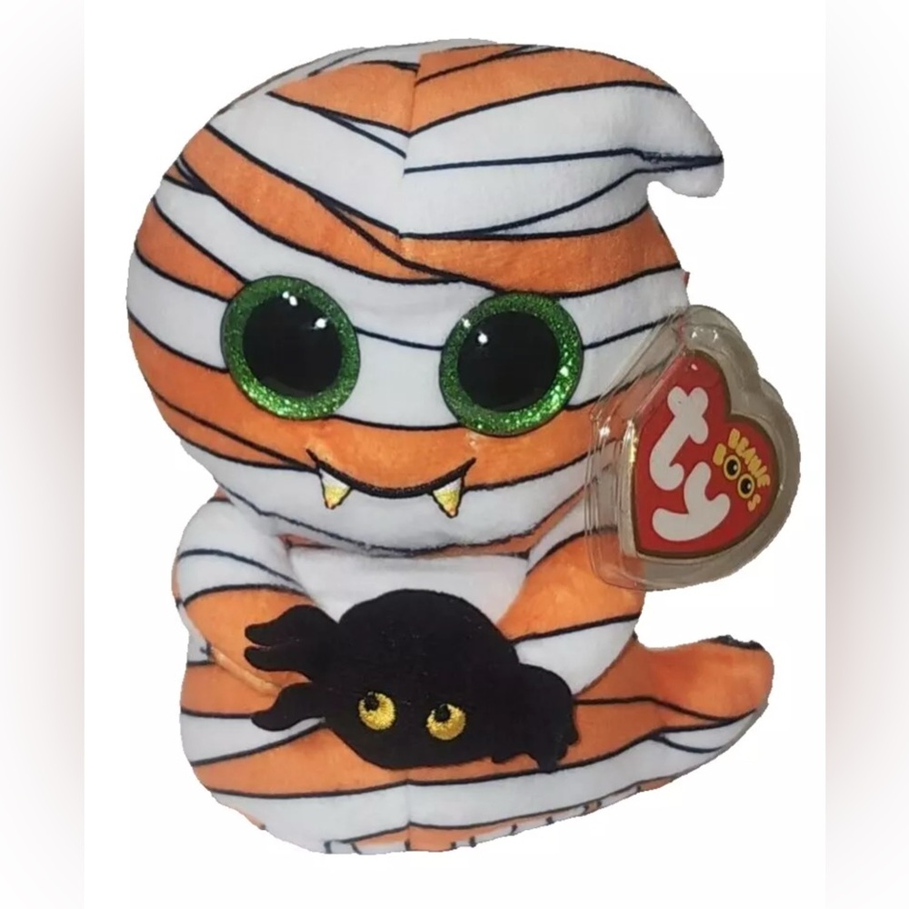Ty Beanie Boos MUMFORD the Halloween Mummy 6" NEW Plush Stuffed Animal Toy - Picture 2 of 6